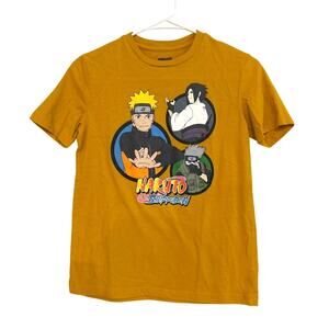 Naruto Youth Short Sleeve Graphic Tee Shirt Yellow Large 10/12